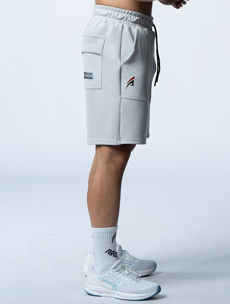 AirFlex™ 極限之巔訓練短褲 (淺灰) - AROAK 機能健身服飾 | 專為健人打造