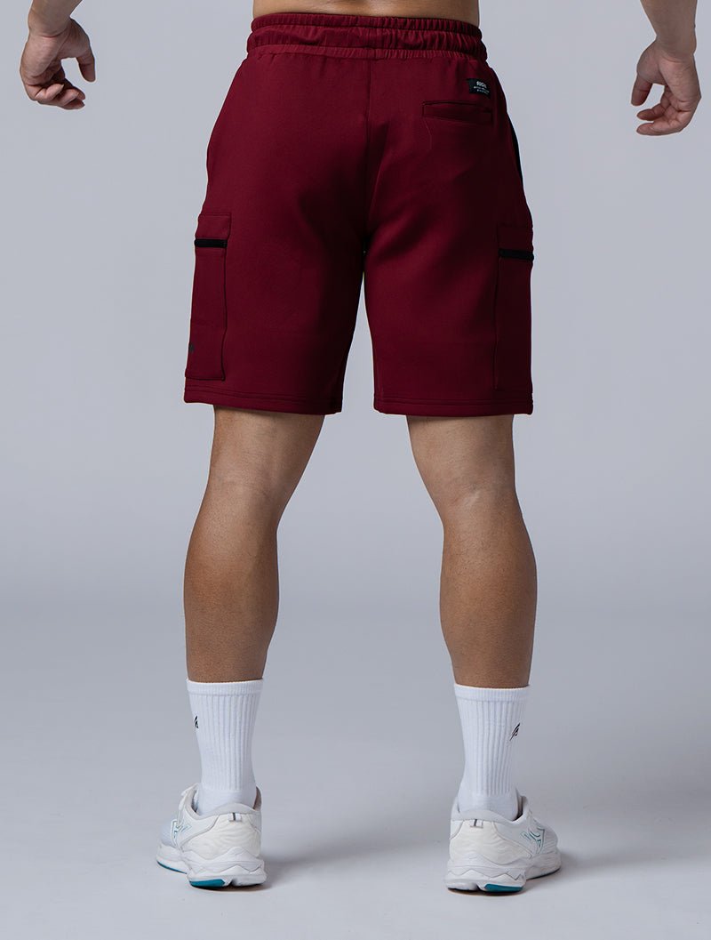 AirFlex™ 拉鍊貼袋訓練短褲 (酒紅) - AROAK 機能健身服飾 | 專為健人打造