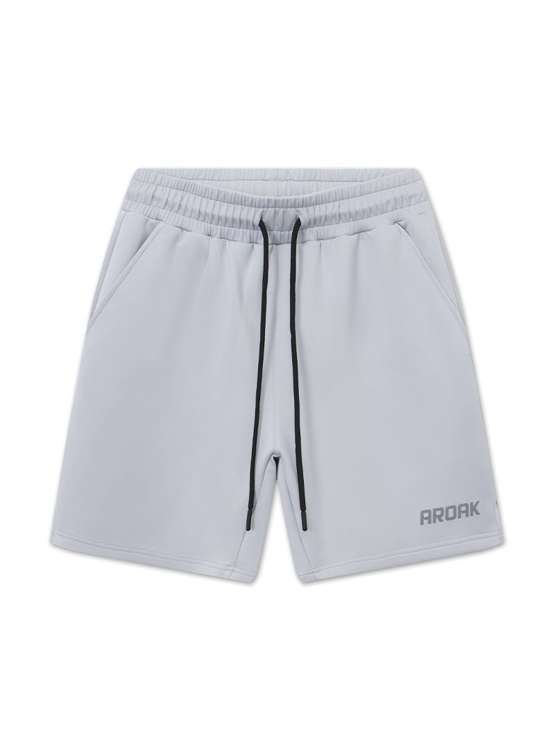 AirFlex™ 機能開岔訓練短褲 (淺灰) - AROAK 機能健身服飾 | 專為健人打造