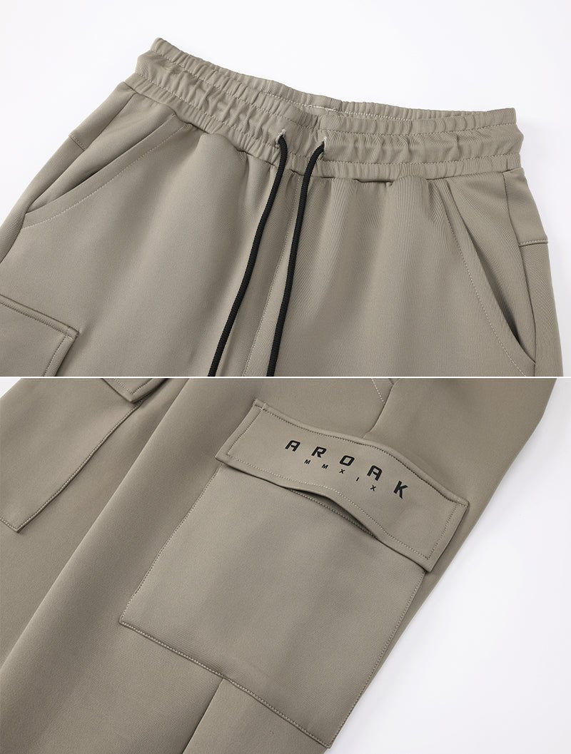 AirFlex™ 磁釦機能口袋訓練長褲 (鐵灰) - AROAK 機能健身服飾 | 專為健人打造