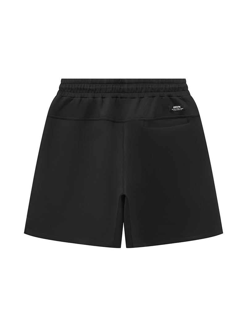 AirFlex™ 寬版機能開岔訓練短褲 (黑) - AROAK 機能健身服飾 | 專為健人打造