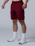 AirFlex™ 拉鍊貼袋訓練短褲 (酒紅) - AROAK 機能健身服飾 | 專為健人打造