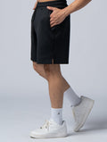 AirFlex™ 寬版機能開岔訓練短褲 (黑) - AROAK 機能健身服飾 | 專為健人打造