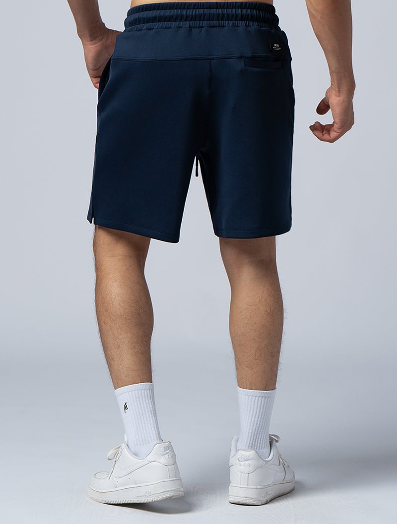 AirFlex™ 寬版機能開岔訓練短褲 (丈青) - AROAK 機能健身服飾 | 專為健人打造