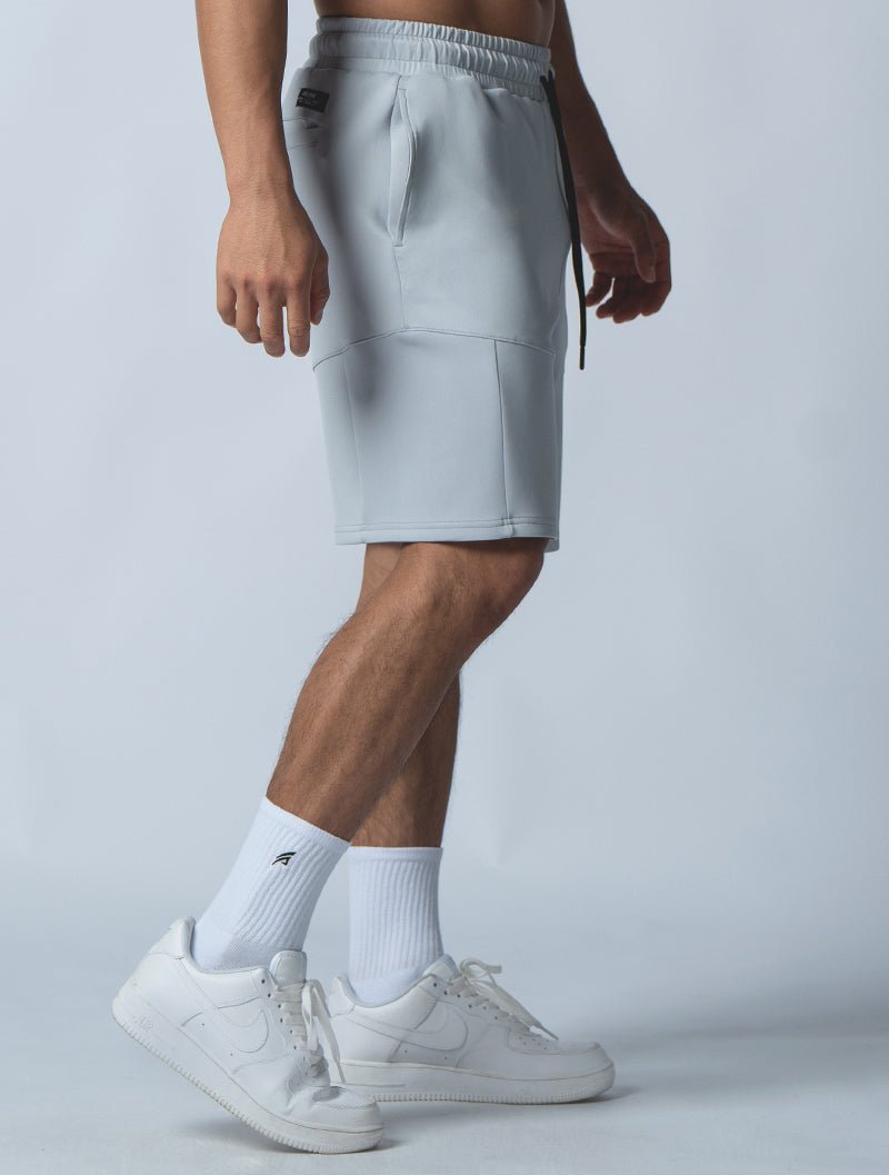 AirFlex™ 機能剪接運動短褲 (淺灰) - AROAK 機能健身服飾 | 專為健人打造