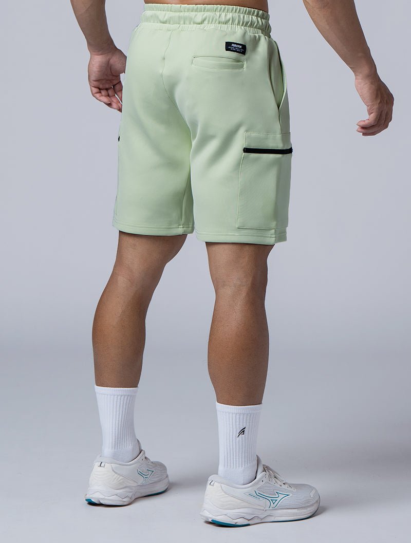 AirFlex™ 拉鍊貼袋訓練短褲 (果綠) - AROAK 機能健身服飾 | 專為健人打造