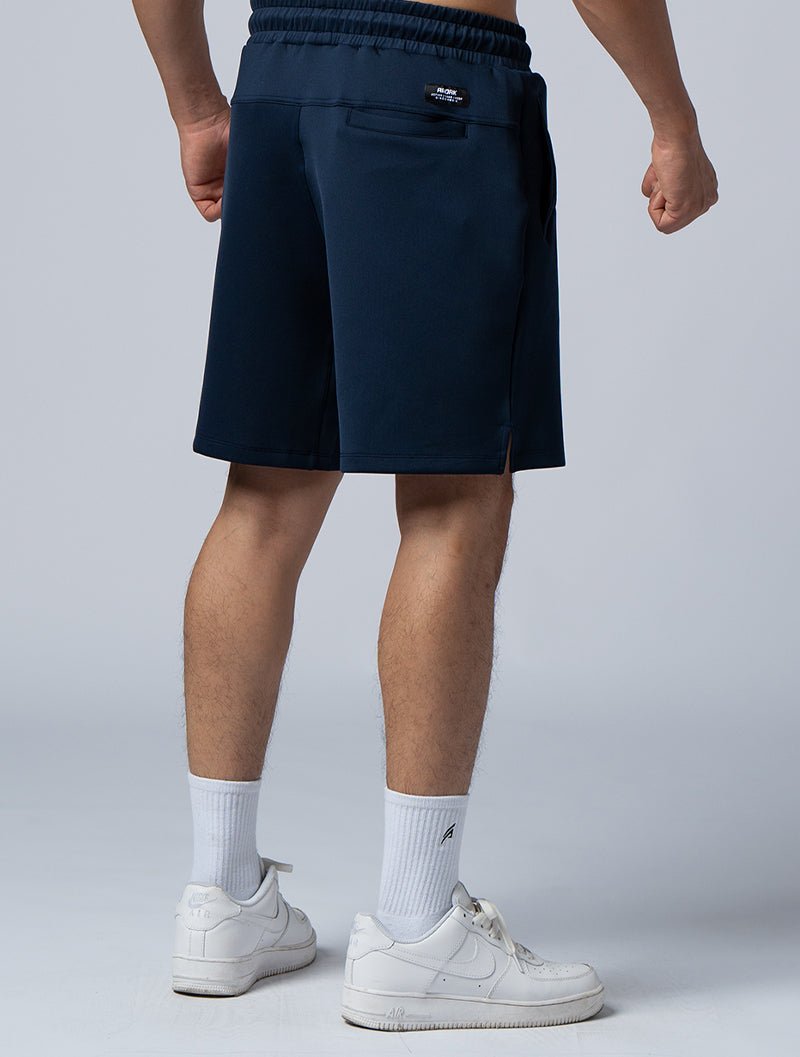 AirFlex™ 寬版機能開岔訓練短褲 (丈青) - AROAK 機能健身服飾 | 專為健人打造