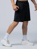 AirFlex™ 寬版機能開岔訓練短褲 (黑) - AROAK 機能健身服飾 | 專為健人打造