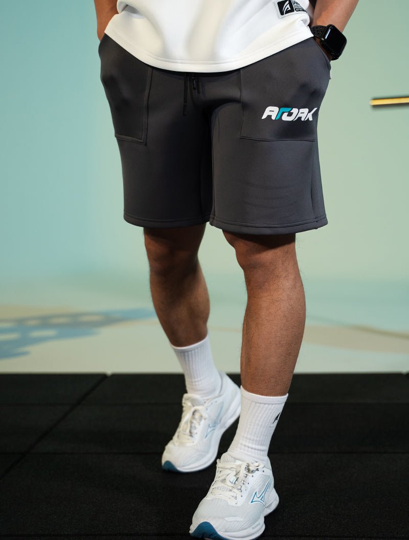 AirFlex™ 極限之巔訓練短褲 (墨綠) - AROAK 機能健身服飾 | 專為健人打造