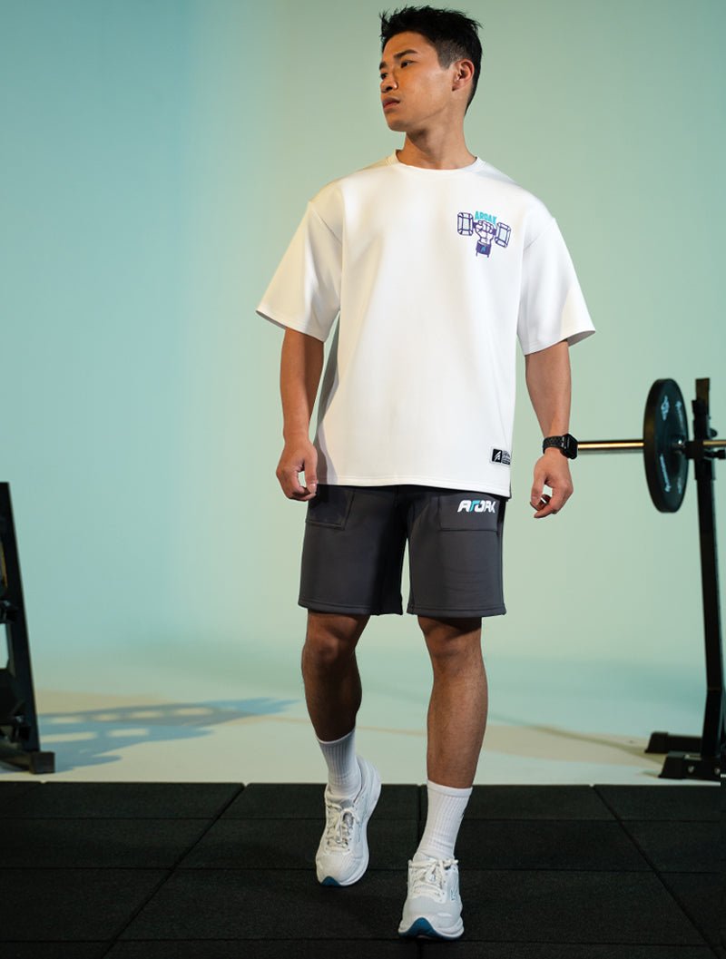 AirFlex™ 極限之巔訓練短褲 (鐵灰) - AROAK 機能健身服飾 | 專為健人打造