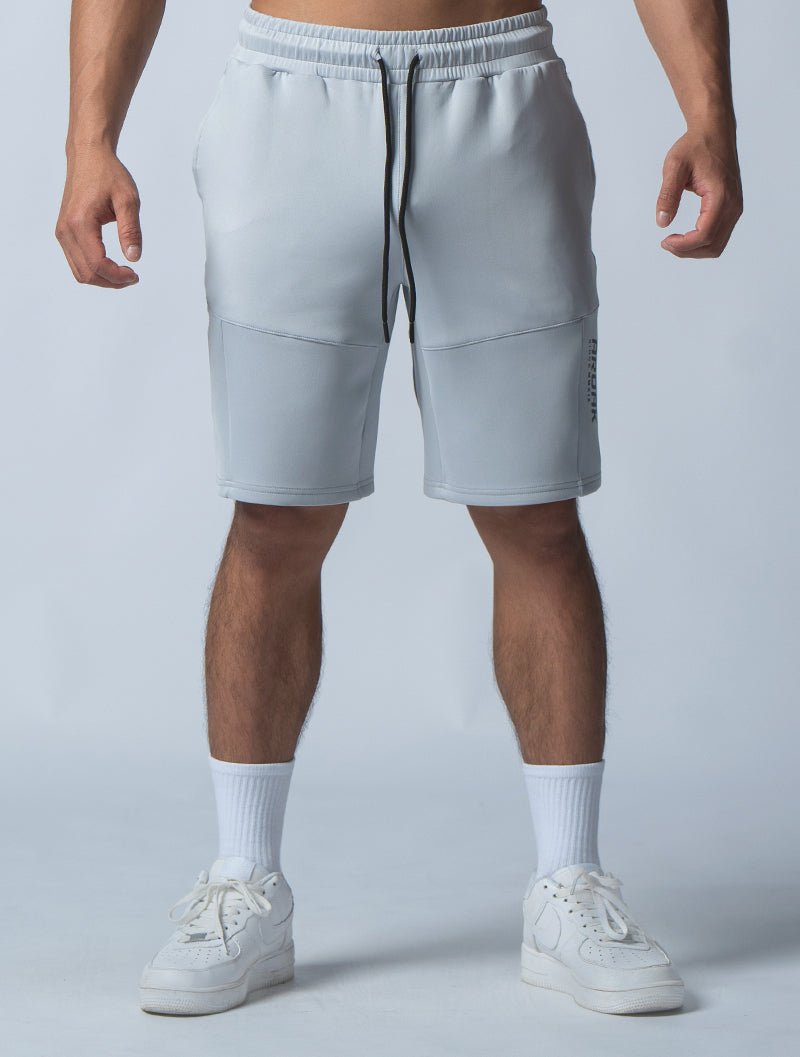 AirFlex™ 機能剪接運動短褲 (淺灰) - AROAK 機能健身服飾 | 專為健人打造