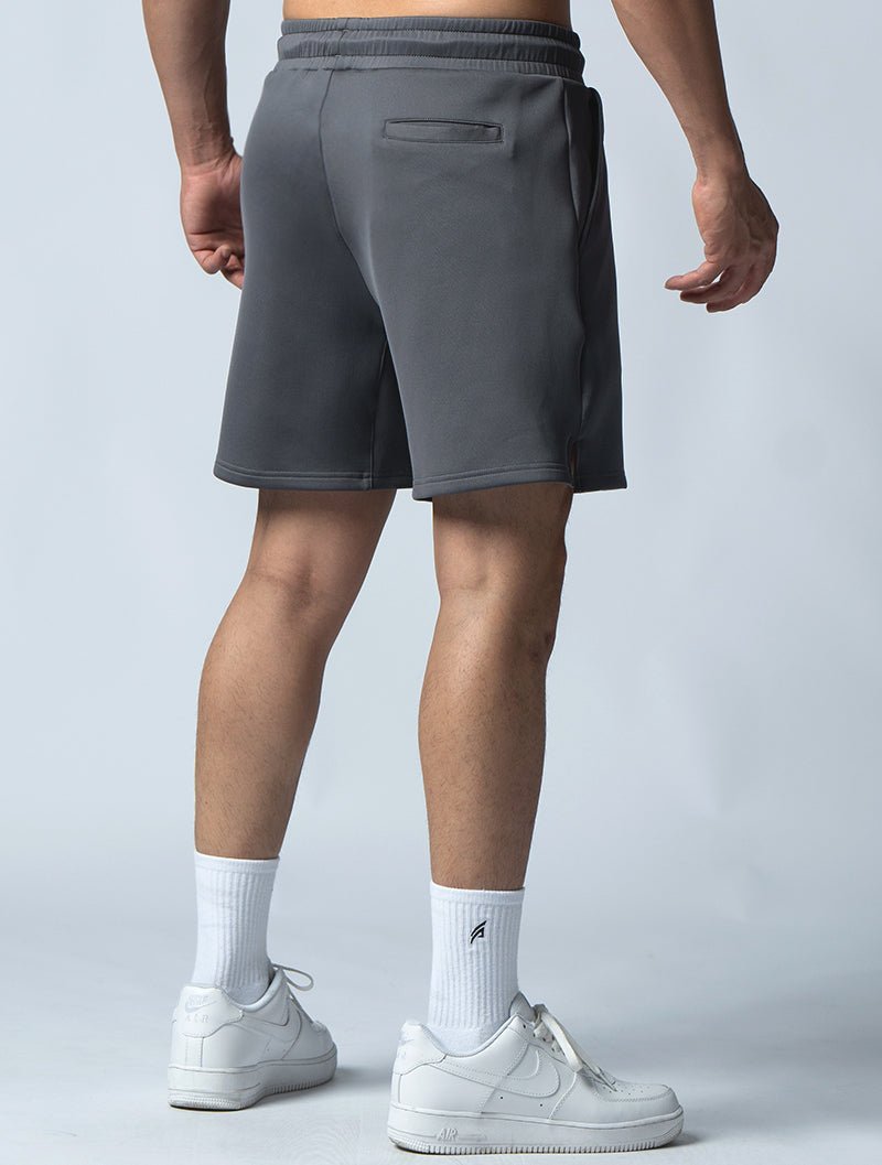 AirFlex™ 機能開岔訓練短褲 (鐵灰) - AROAK 機能健身服飾 | 專為健人打造