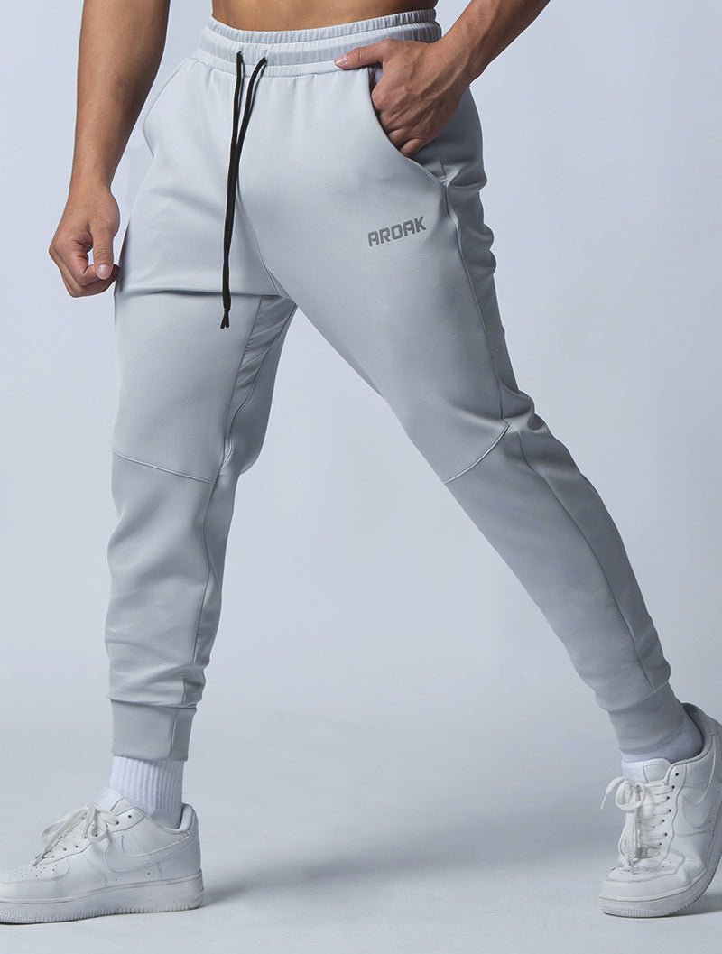 AirFlex™ 機能基礎訓練長褲 (淺灰) - AROAK 機能健身服飾 | 專為健人打造