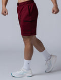 AirFlex™ 拉鍊貼袋訓練短褲 (酒紅) - AROAK 機能健身服飾 | 專為健人打造