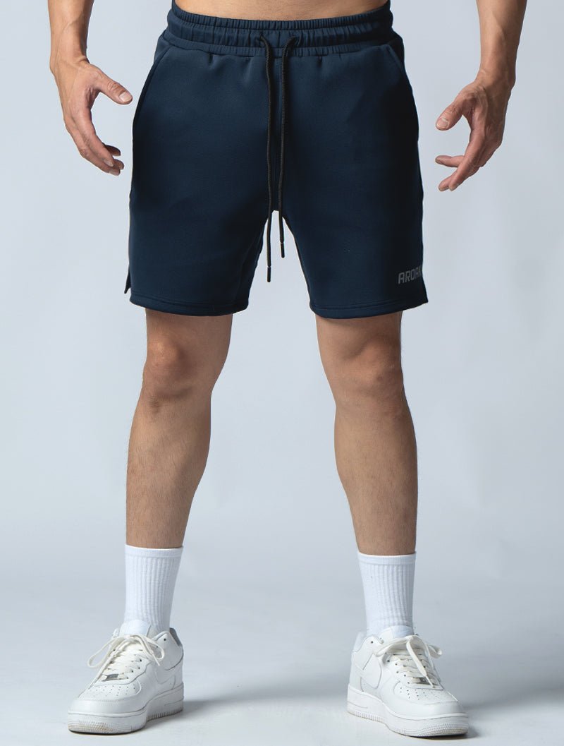 AirFlex™ 機能開岔訓練短褲 (丈青) - AROAK 機能健身服飾 | 專為健人打造