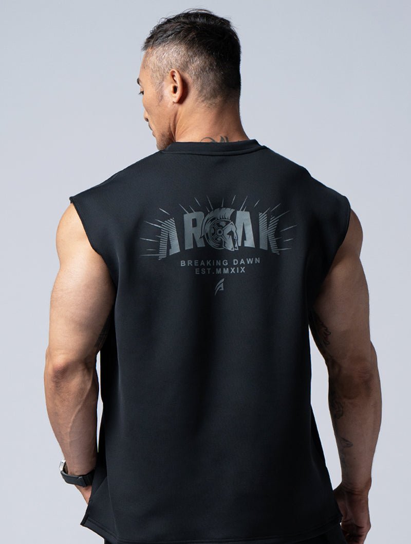 AirFlex™曙光戰士寬肩背心 (黑) - AROAK 機能健身服飾 | 專為健人打造