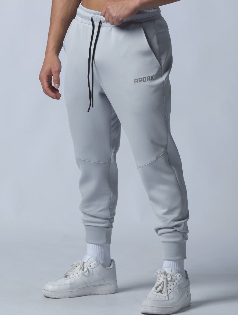 AirFlex™ 機能基礎訓練長褲 (淺灰) - AROAK 機能健身服飾 | 專為健人打造