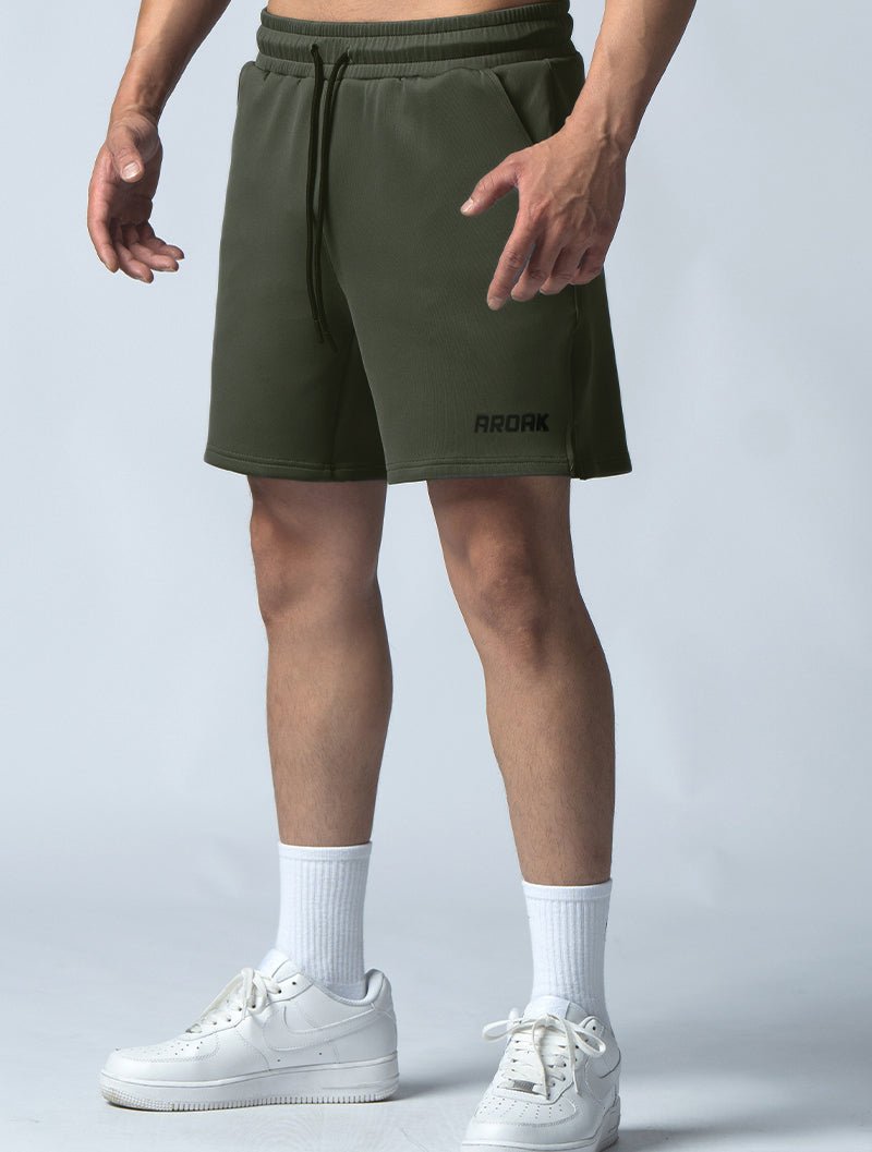 AirFlex™ 機能開岔訓練短褲(墨綠) - AROAK 機能健身服飾 | 專為健人打造