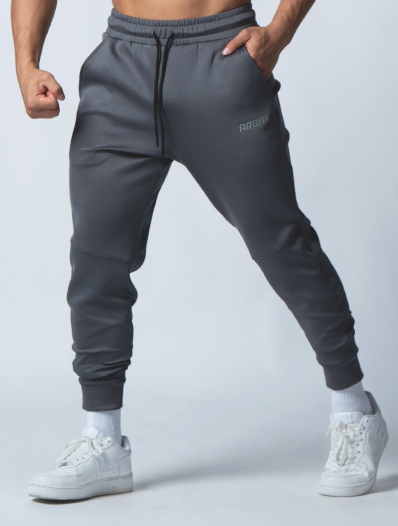 AirFlex™ 機能基礎訓練長褲 (鐵灰) - AROAK 機能健身服飾 | 專為健人打造