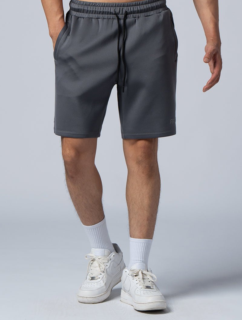 AirFlex™ 寬版機能開岔訓練短褲 (鐵灰) - AROAK 機能健身服飾 | 專為健人打造