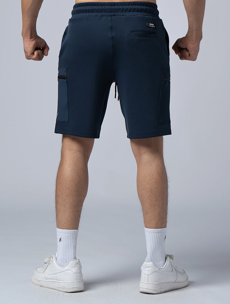 AirFlex™ 拉鍊貼袋訓練短褲 (丈青) - AROAK 機能健身服飾 | 專為健人打造