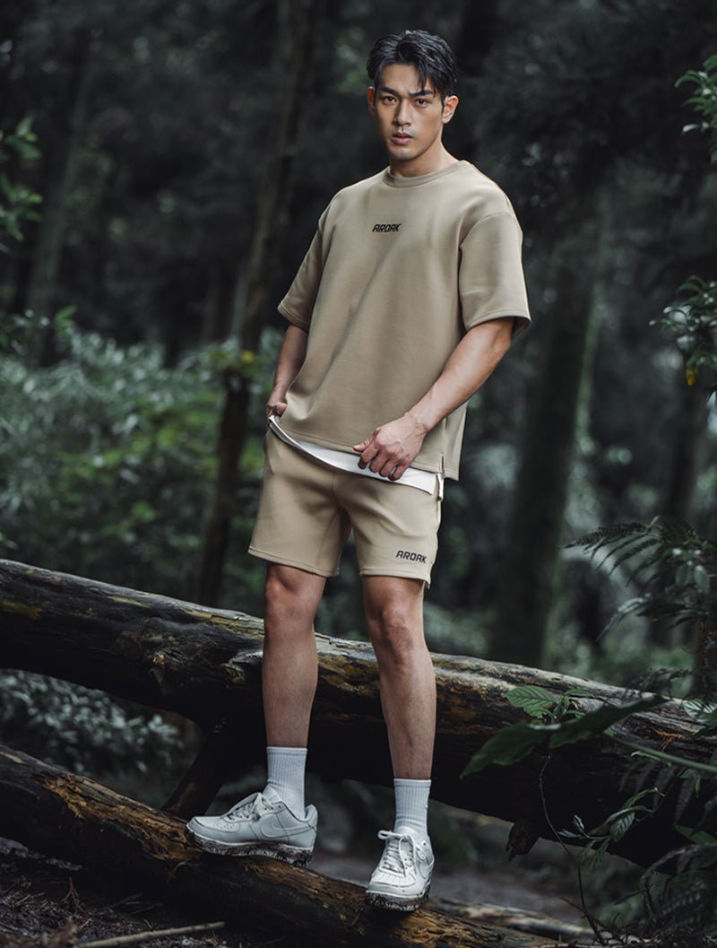 AirFlex™ 機能開岔訓練短褲 (丈青) - AROAK 機能健身服飾 | 專為健人打造