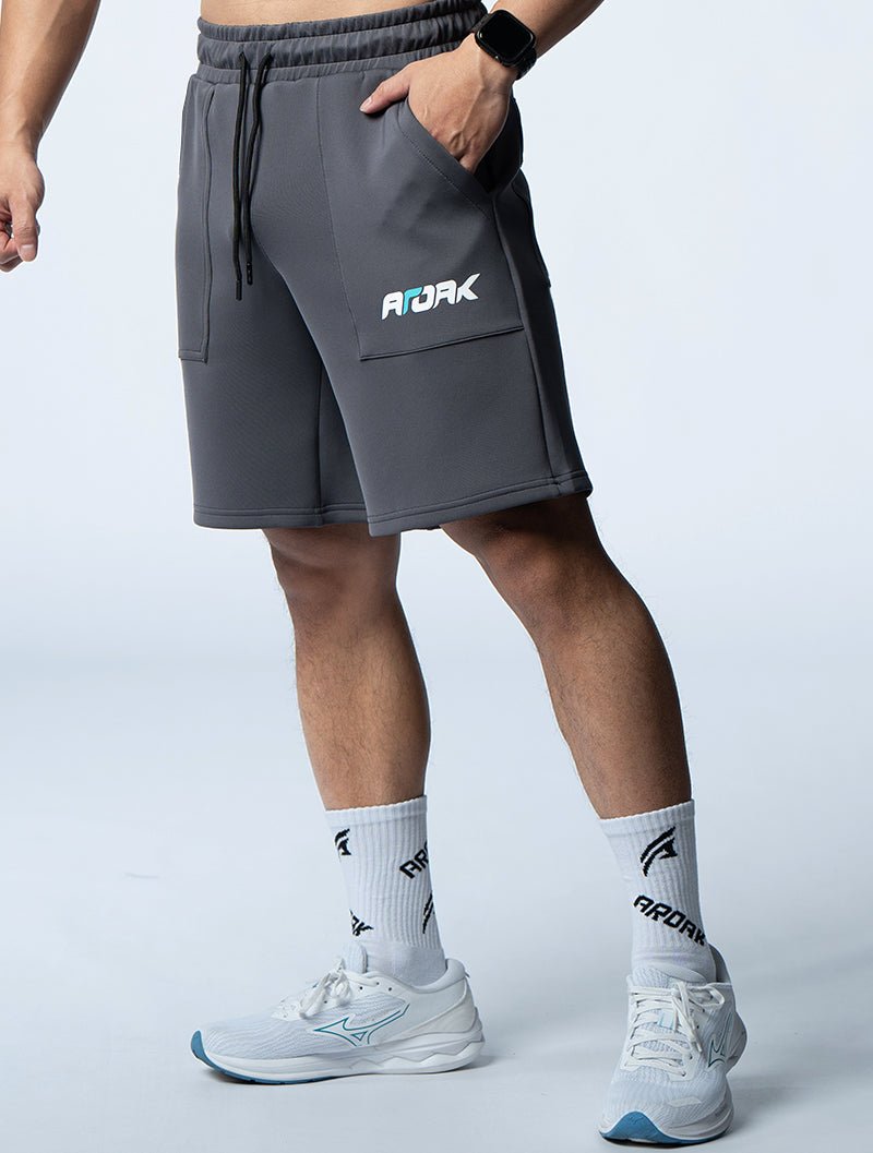AirFlex™ 極限之巔訓練短褲 (鐵灰) - AROAK 機能健身服飾 | 專為健人打造