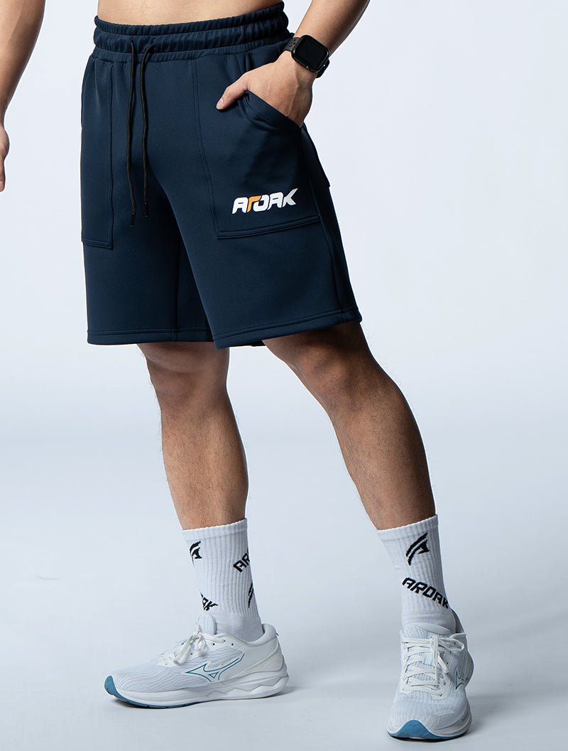 AirFlex™ 極限之巔訓練短褲 (丈青) - AROAK 機能健身服飾 | 專為健人打造