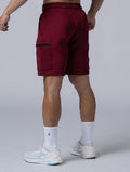 AirFlex™ 拉鍊貼袋訓練短褲 (酒紅) - AROAK 機能健身服飾 | 專為健人打造