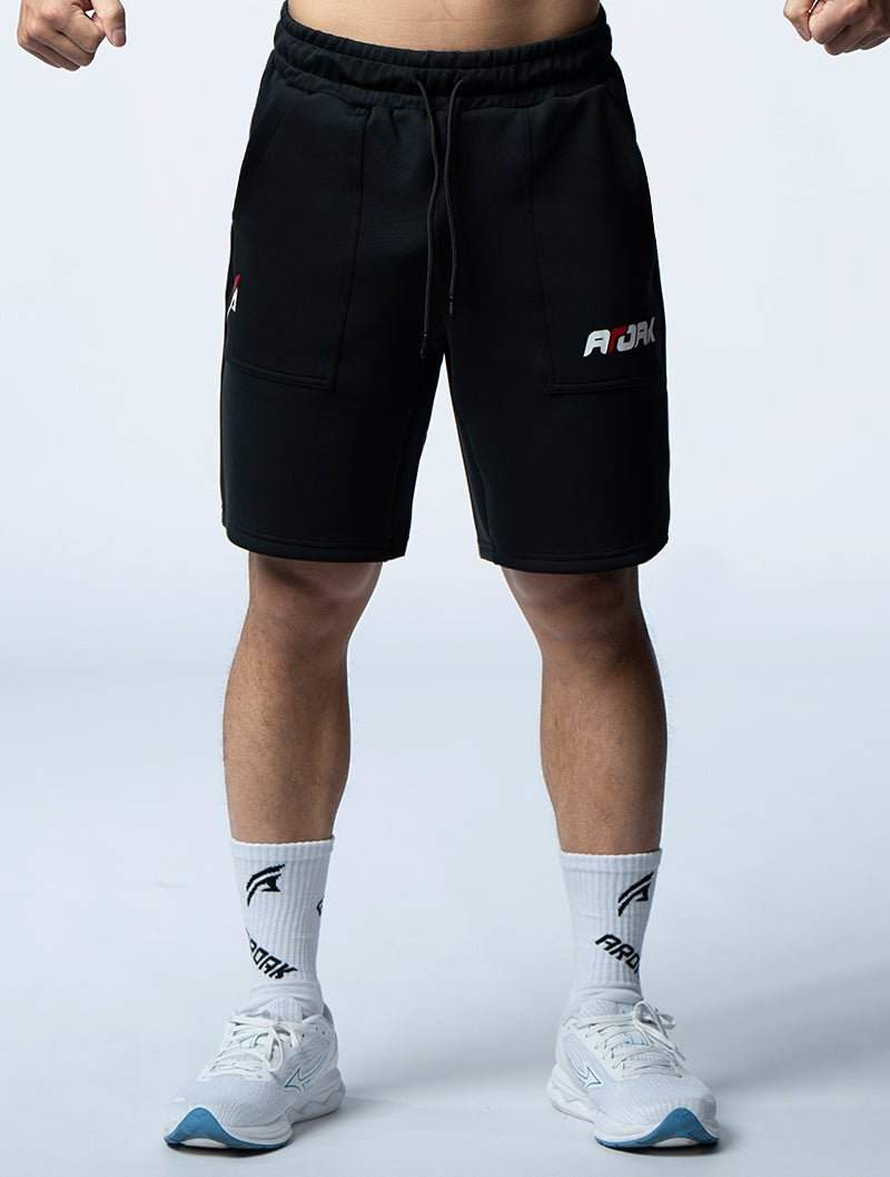 AirFlex™ 極限之巔訓練短褲 (黑) - AROAK 機能健身服飾 | 專為健人打造