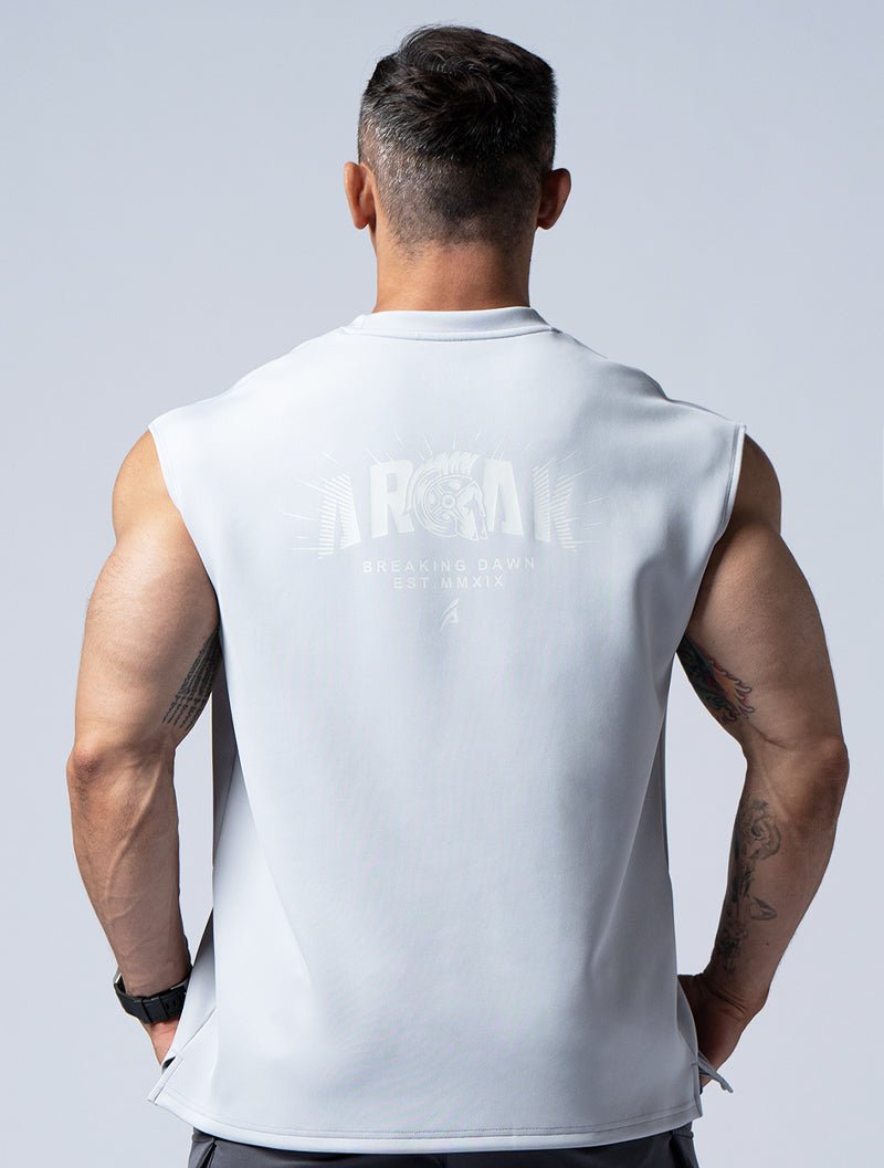 AirFlex™曙光戰士寬肩背心 (淺灰) - AROAK 機能健身服飾 | 專為健人打造