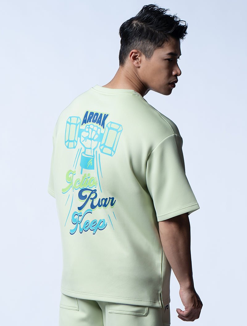 AirFlex™ OVERSIZED堅毅之舉短袖上衣 (果綠) - AROAK 機能健身服飾 | 專為健人打造