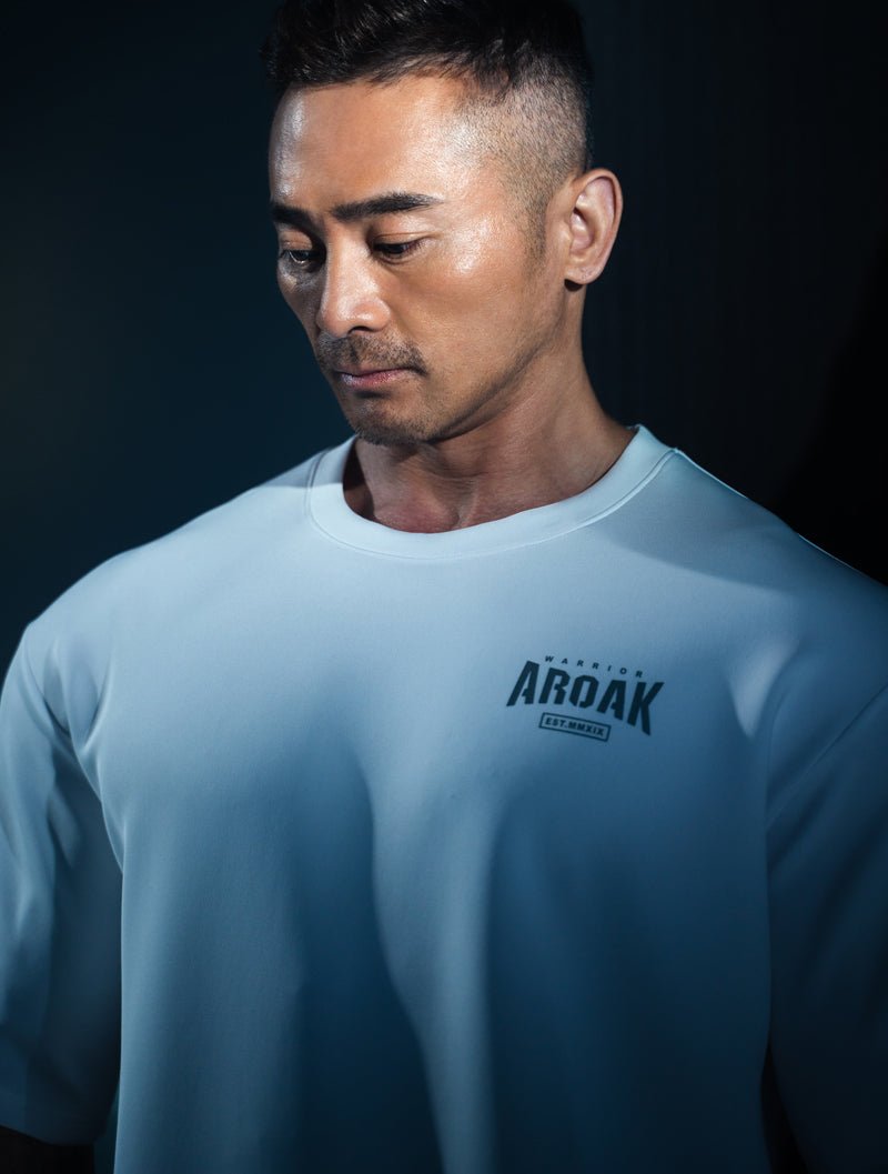 AirFlex™ 戰士的怒吼 OVERSIZED短袖上衣 (鐵灰) - AROAK 機能健身服飾 | 專為健人打造
