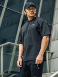 AirFlex™ 列奧尼達 OVERSIZED機能短袖訓練上衣 (黑) - AROAK 機能健身服飾 | 專為健人打造