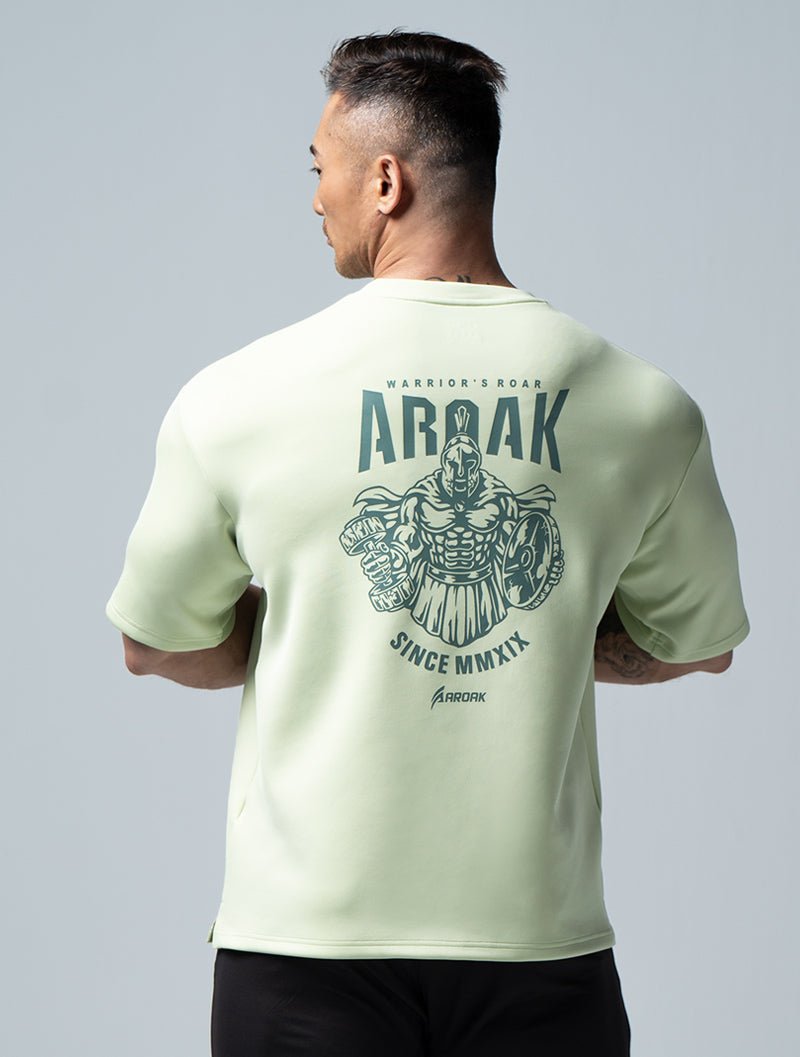AirFlex™ 戰士的怒吼 OVERSIZED短袖上衣 (果綠) - AROAK 機能健身服飾 | 專為健人打造