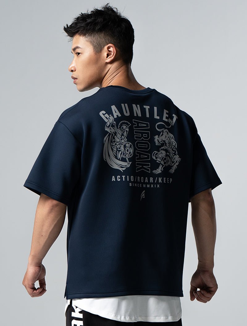 AirFlex™ OVERSIZED 王者爭霸短袖上衣 (丈青) - AROAK 機能健身服飾 | 專為健人打造