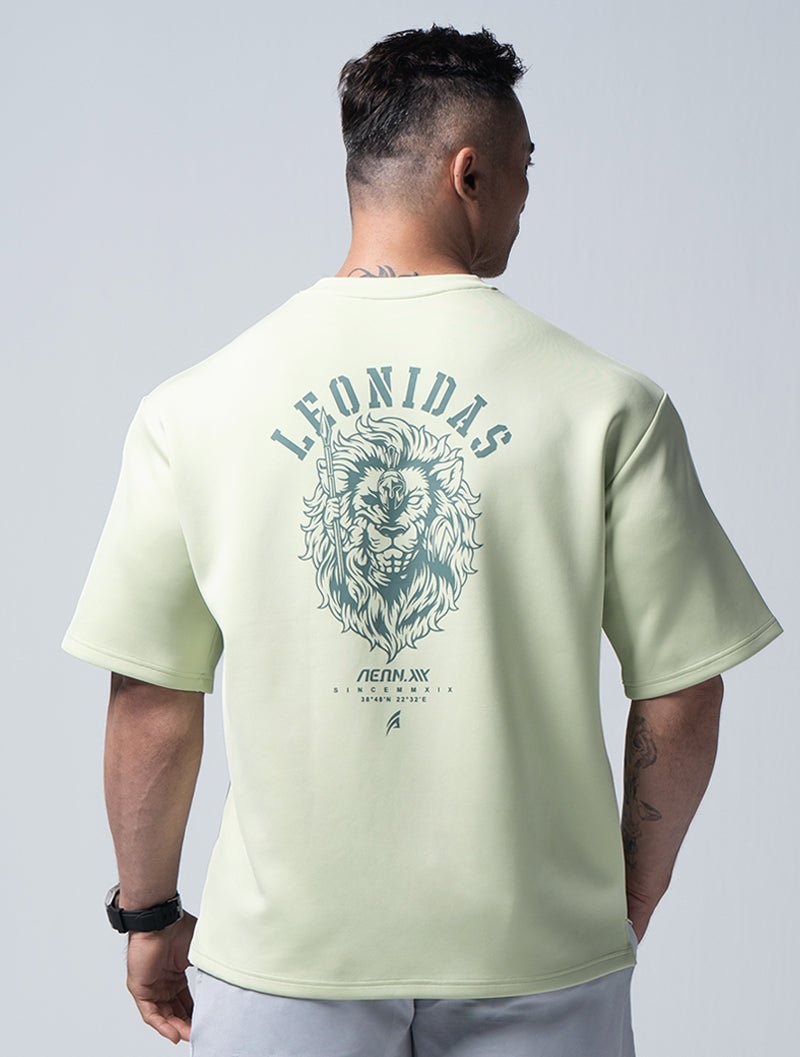 AirFlex™ 列奧尼達 OVERSIZED機能短袖訓練上衣 (果綠) - AROAK 機能健身服飾 | 專為健人打造