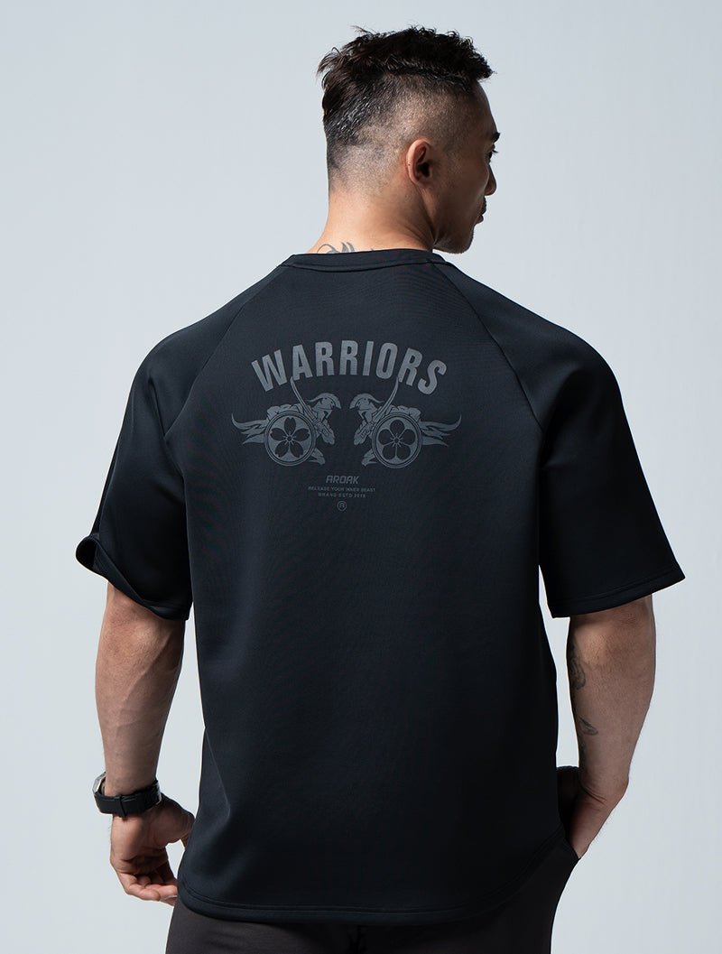 AirFlex™ 對決 OVERSIZED拉克蘭袖上衣 (黑) - AROAK 機能健身服飾 | 專為健人打造