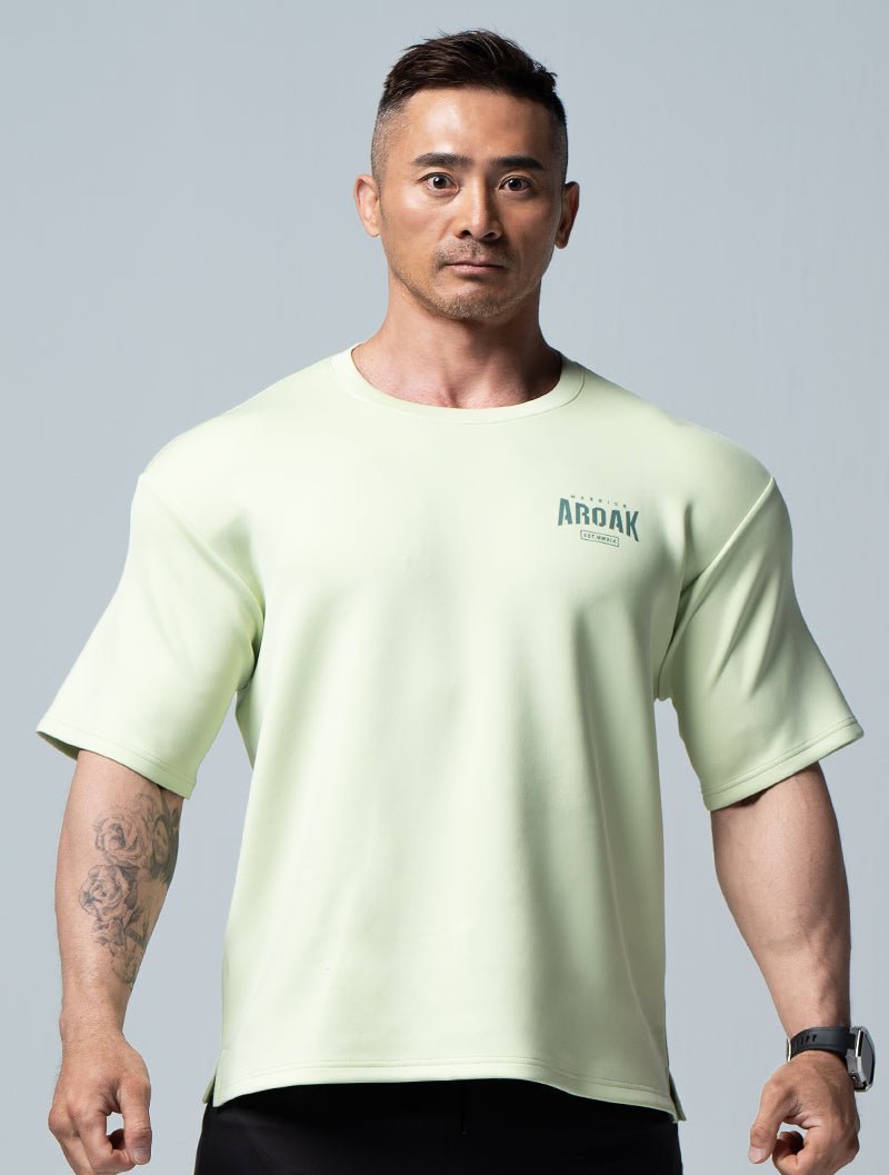 AirFlex™ 戰士的怒吼 OVERSIZED短袖上衣 (果綠) - AROAK 機能健身服飾 | 專為健人打造