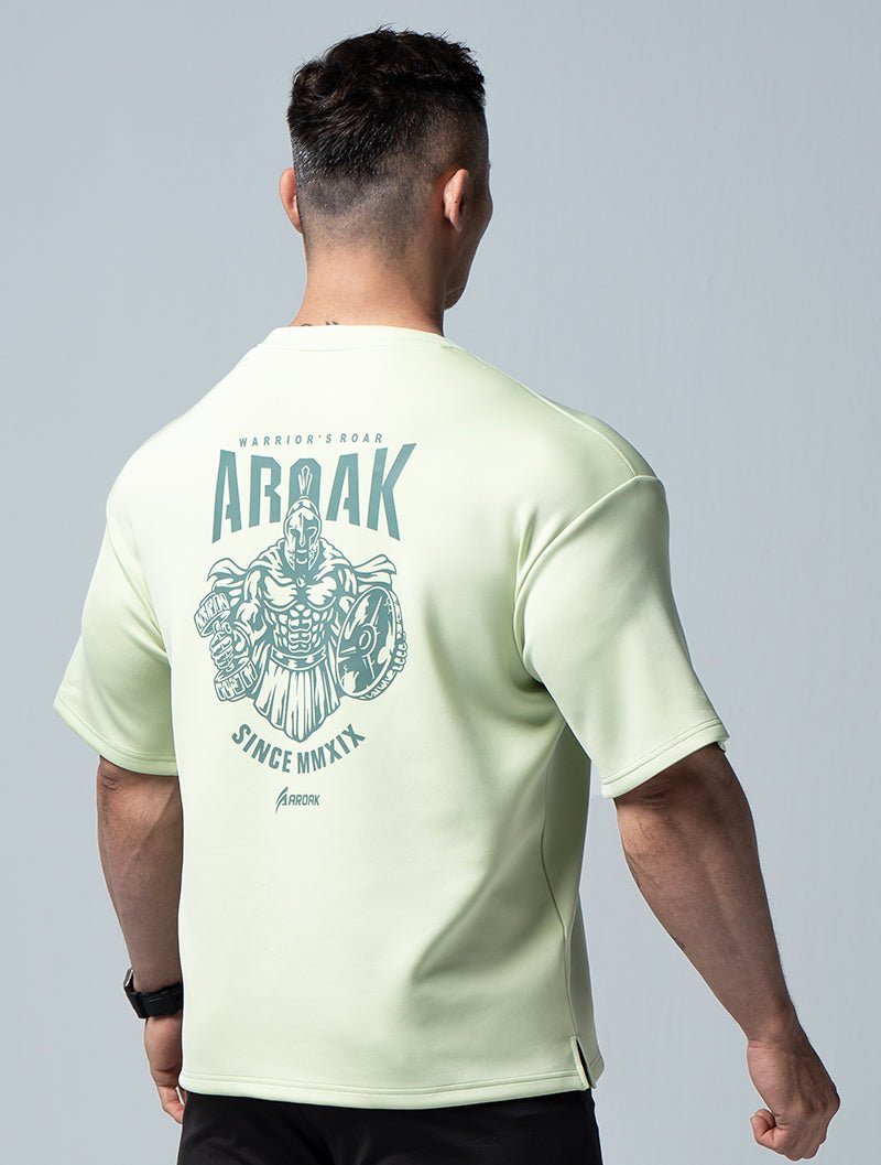 AirFlex™ 戰士的怒吼 OVERSIZED短袖上衣 (果綠) - AROAK 機能健身服飾 | 專為健人打造