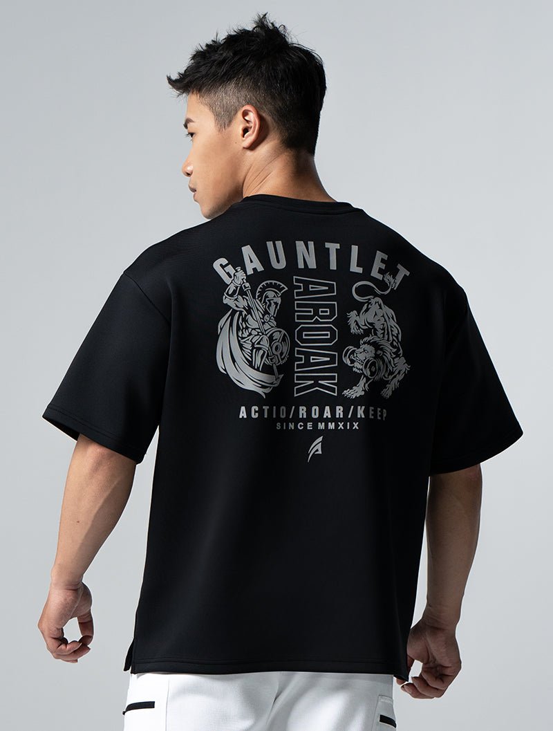 AirFlex™ OVERSIZED 王者爭霸短袖上衣 (黑) - AROAK 機能健身服飾 | 專為健人打造