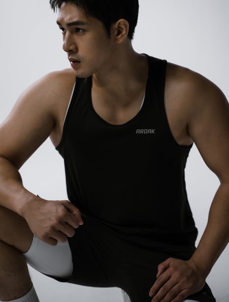 Airy™ 輕量機能疾速背心 (黑) - AROAK 機能健身服飾 | 專為健人打造