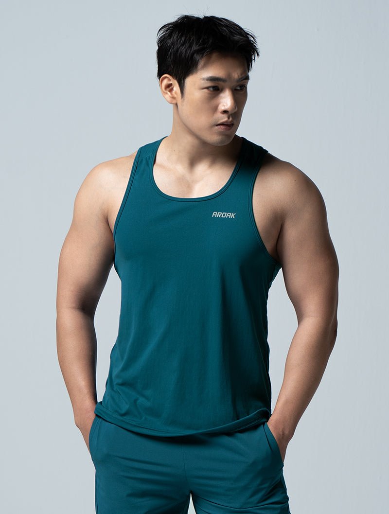 Airy™ 輕量機能疾速背心 (湖藍) - AROAK 機能健身服飾 | 專為健人打造