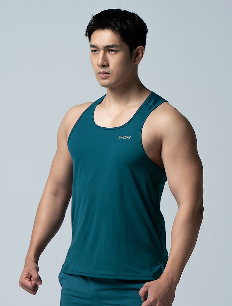 Airy™ 輕量機能疾速背心 (湖藍) - AROAK 機能健身服飾 | 專為健人打造