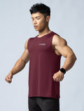 ArcTech™ 機能寬肩訓練背心 (酒紅) - AROAK 機能健身服飾 | 專為健人打造