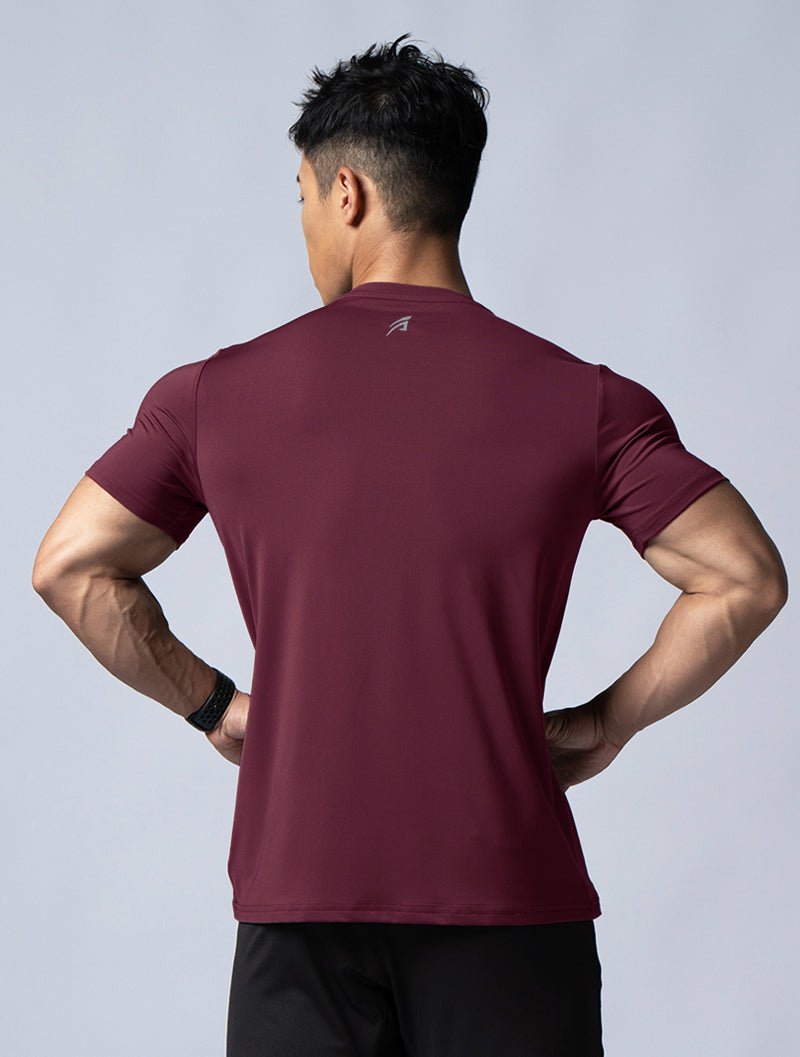 ArcTech™ 機能訓練上衣 (酒紅) - AROAK 機能健身服飾 | 專為健人打造