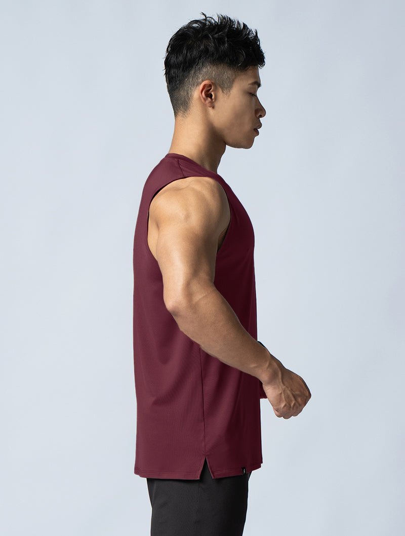 ArcTech™ 機能寬肩訓練背心 (酒紅) - AROAK 機能健身服飾 | 專為健人打造