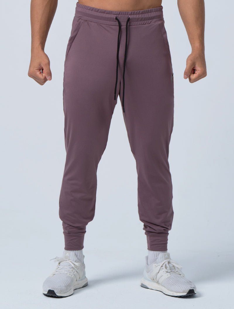 ArcTech™機能拉鍊口袋長褲 (棕粉) - AROAK 機能健身服飾 | 專為健人打造