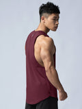ArcTech™ 機能圓弧健身背心 (酒紅) - AROAK 機能健身服飾 | 專為健人打造