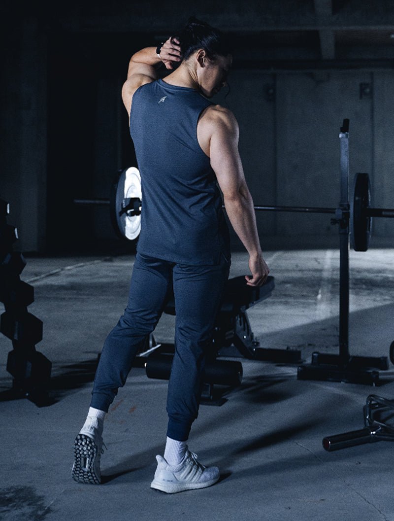 ArcTech™ 機能寬肩訓練背心 (藍綠) - AROAK 機能健身服飾 | 專為健人打造